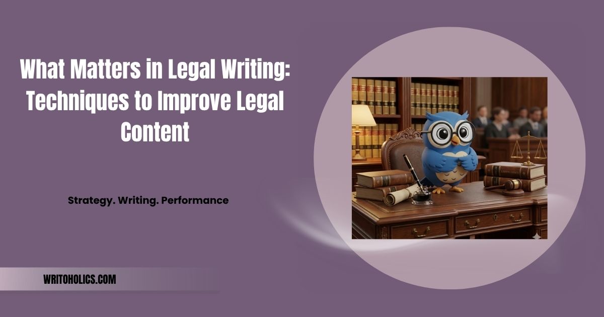 What Matters in Legal Writing: Proven Techniques to Improve Legal Content